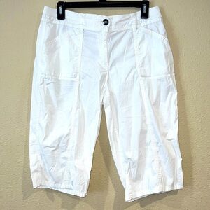 Womens chico’s sz 0 elastic waist pocket shorts
